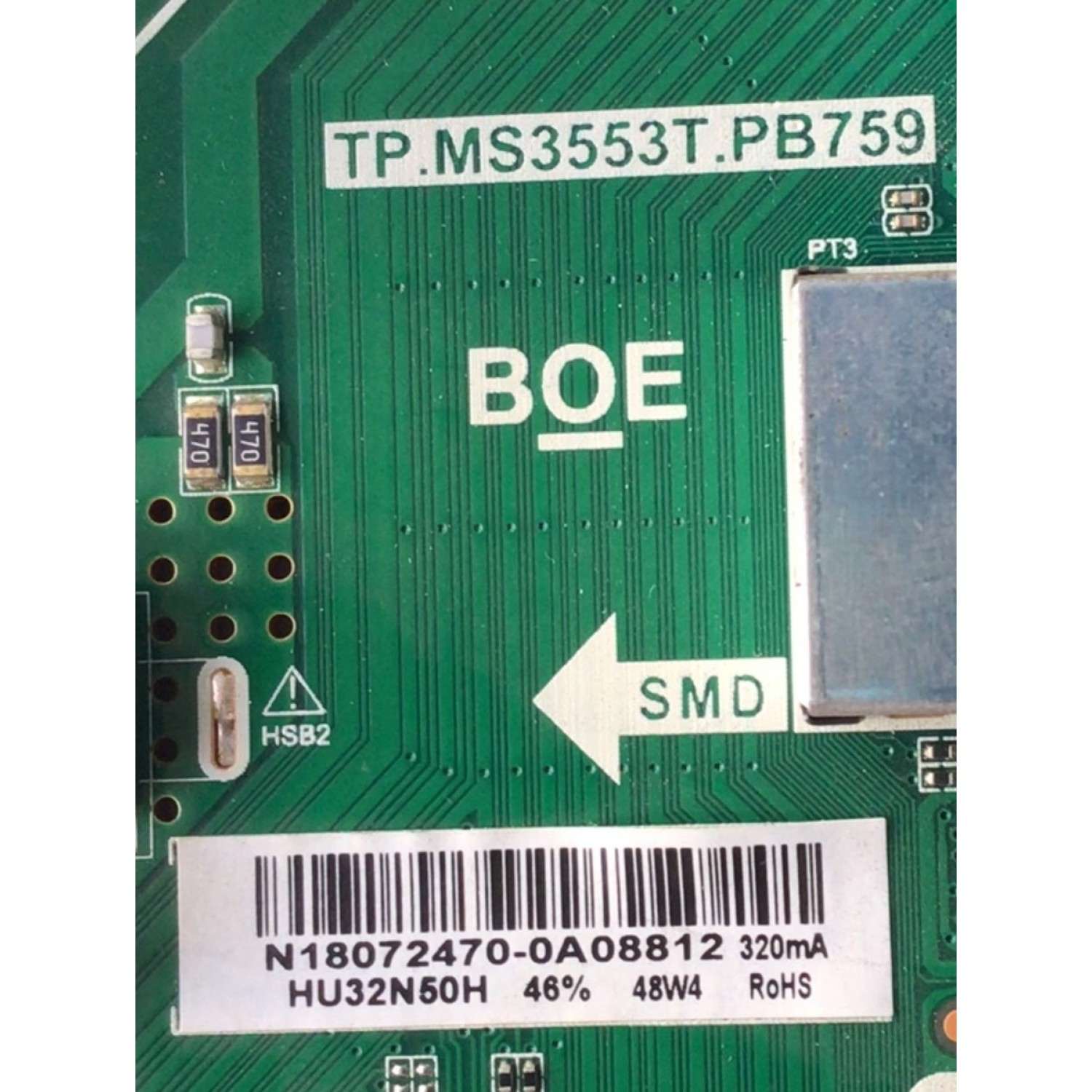 MAIN FUENTE PARA TV SHARP / NUMERO DE PARTE 3200523743 / TP.MS3553T.PB759 / HU32N50H / 320021047808005 / 20180629_101937 / N18072470 / MODELO LC-32Q3180U	 - Imagen 2